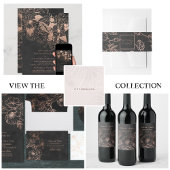 Roos Gouden Folie Bloemen Bruiloft RSVP w/Maaltijd