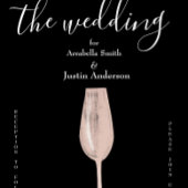 Modern Black Heart Calligraphy Script Wedding Shot Glas