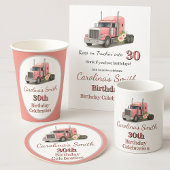 Queen of the Road Verjaardag Vrouw Vrachtwagenchau Kaart