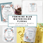 Rustic Floral 50th Birthday Party Favor Monogram Tote Bag