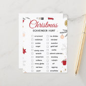 Christmas Scavenger Hunt Checklist Art Vierkante Sticker