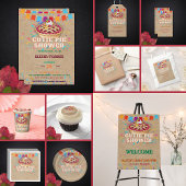 Feestelijke Craft Cutie Pie Party Baby shower Ronde Sticker