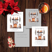 Feestelijke open haard Naam Vrolijk Kerstfeest Cadeaupapier