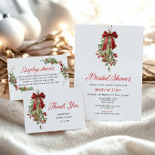 Winter Greenery Bridal Shower Bedankkaart