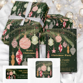 Ornamenten Vrolijke Kerstillustraties Vierkante Sticker