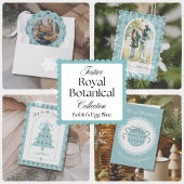 Feestelijke Royal Botanical Sky Blue Cadeaupapier