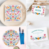 Kleurrijk Fiesta Floral Baby shower Papieren Bekers