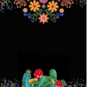 Modern Fiesta en Cactus Bachelorette Party Kaart