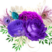 Fiesta Peacock Peony Brunch & Bubble Invites Kaart