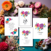 Watercolor Bloemen Fiesta Bruiloft Save The Date