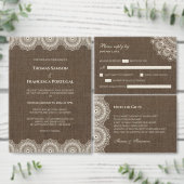 Filipiniana Kant op Burlap Bruiloft Dank u Kaart (Personaliseer de collectie van deze zelfstandige maker.)