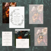 Botanische krans Fine Art Schilderij Herfst Bruilo Save The Date