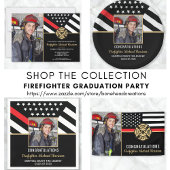 Brandweerman Fire Academy Afstuderen Flag Foto Spandoek