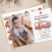 Geluid het alarm brandweerwagen verjaardagsfeestje cadeaupapier