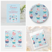 Eerste verjaardag - Taarten, kaarsen en aardbeien  Satijnen Lint