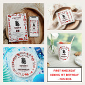 First Knockout Boxing 1st Birthday – Fun Kids  Bedankzakje