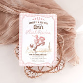 First Rodeo 1st Birthday Pink Western Papieren Bordje