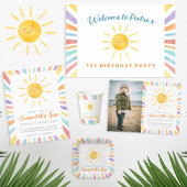 Eerste reis rond de zon 1e foto verjaardag kaart