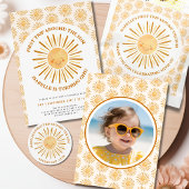 Boho eerste reis rond de zon ronde sticker