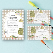 Vissen baby shower Dank u Bedankkaart