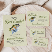 Gevist Sage Green Reel Opgewonden Baby shower Papieren Bordje