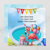 Laten we vliegen met Flamingo Birds Ronde Sticker