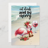 Kerstmis in juli met SANTA CLAUS Flamingo Servet