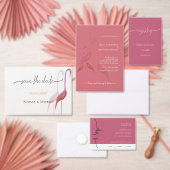 Elegant Waterverf flamingos, goud en roze wrappi Inpakpapier Vel (Personaliseer de collectie van deze zelfstandige maker.)