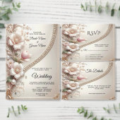 Floral and Pearl Return Address Label (Personaliseer de collectie van deze zelfstandige maker.)