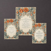 Foto  Bloemen Art Nouveau Bruiloft Save The Date (Personaliseer de collectie van deze zelfstandige maker.)