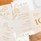 Bloemen Botanische Boho minimale bruiloft Kaart