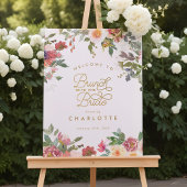 Elegante Roze Bloem Gouden Bruidsdouche Bedankkaart