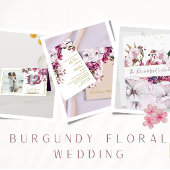 Burgundy Blush Disco Elegant Wedding Save the Date