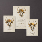 Boho Tropische Waterverf Bloemen Koe Schedel Huwel Save The Date (Personaliseer de collectie van deze zelfstandige maker.)