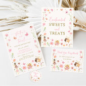 Magische Fairy Garden Floral Verjaardag Treats tek Poster