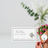 Floral  aangepaste QR-code Visitekaartje