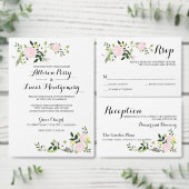 Floral Garden bruiloft uitnodiging - grijs (Personaliseer de collectie van deze zelfstandige maker.)