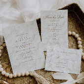 Klassieke formele bruiloft save the date