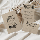 Floral Kraft bruiloft Save The Date