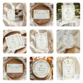 Bloemige Citroen Baby Shower Cadeaulabel