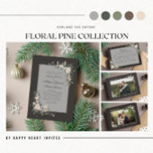 Floral Pine Vakantie Winter Couple's Douche Kaart
