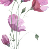 Bloemenroze waterverf boeket Bruiloft Flessenhanger