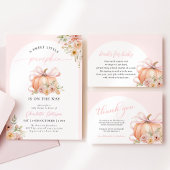 Elegante Roze Bow Pompoen Dank u Sticker