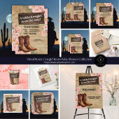 Floral Rustic Cowgirl Boots Baby Shower Servet