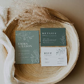 Boho Floral Sage Green Wedding Paper Cups Papieren Bekers