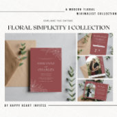 Florale Eenvoud 1 Framboos Save The Date