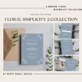 Floral Simplicity 2 Blackberry Wedding Kaart