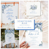 Bloemig Something Blue Bruidsfeest Tafelnummer Plaatskaartje