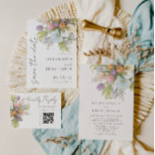 Watercolor Floral Wedding Kaart