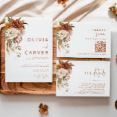 Floral Sunset Bruiloft Save the Date Kaart